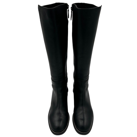 Cole Haan Grand.OS Leather Suede Tall Boots Women 8B Black Zip Riding Equestrian - Picture 3 of 13